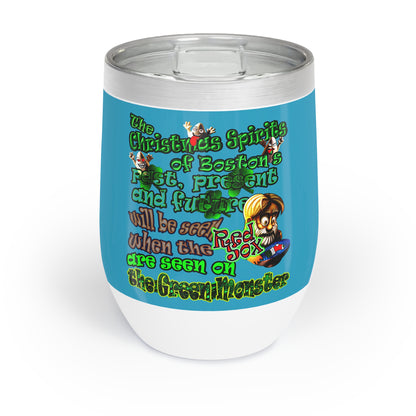christmas spirits of boston - Chill Wine Tumbler (turquoise)