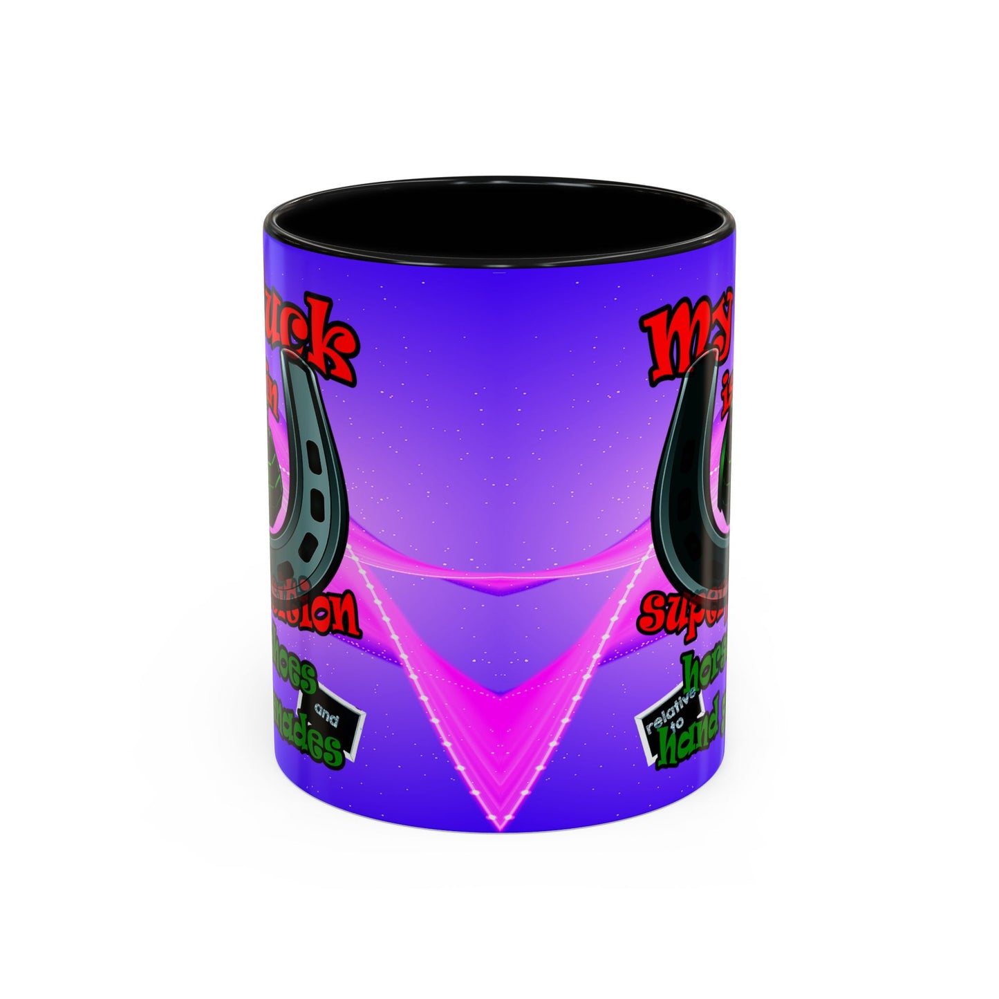 my luck - Accent Mug (purple-pink wave)