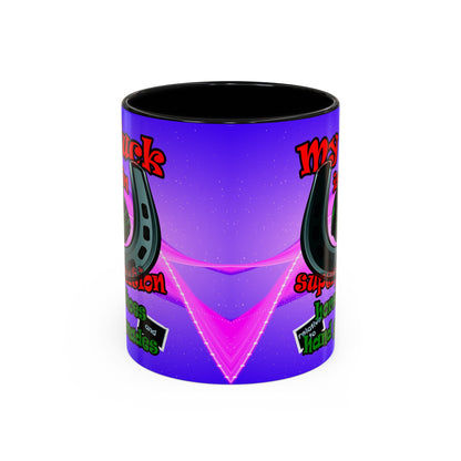 my luck - Accent Mug (purple-pink wave)