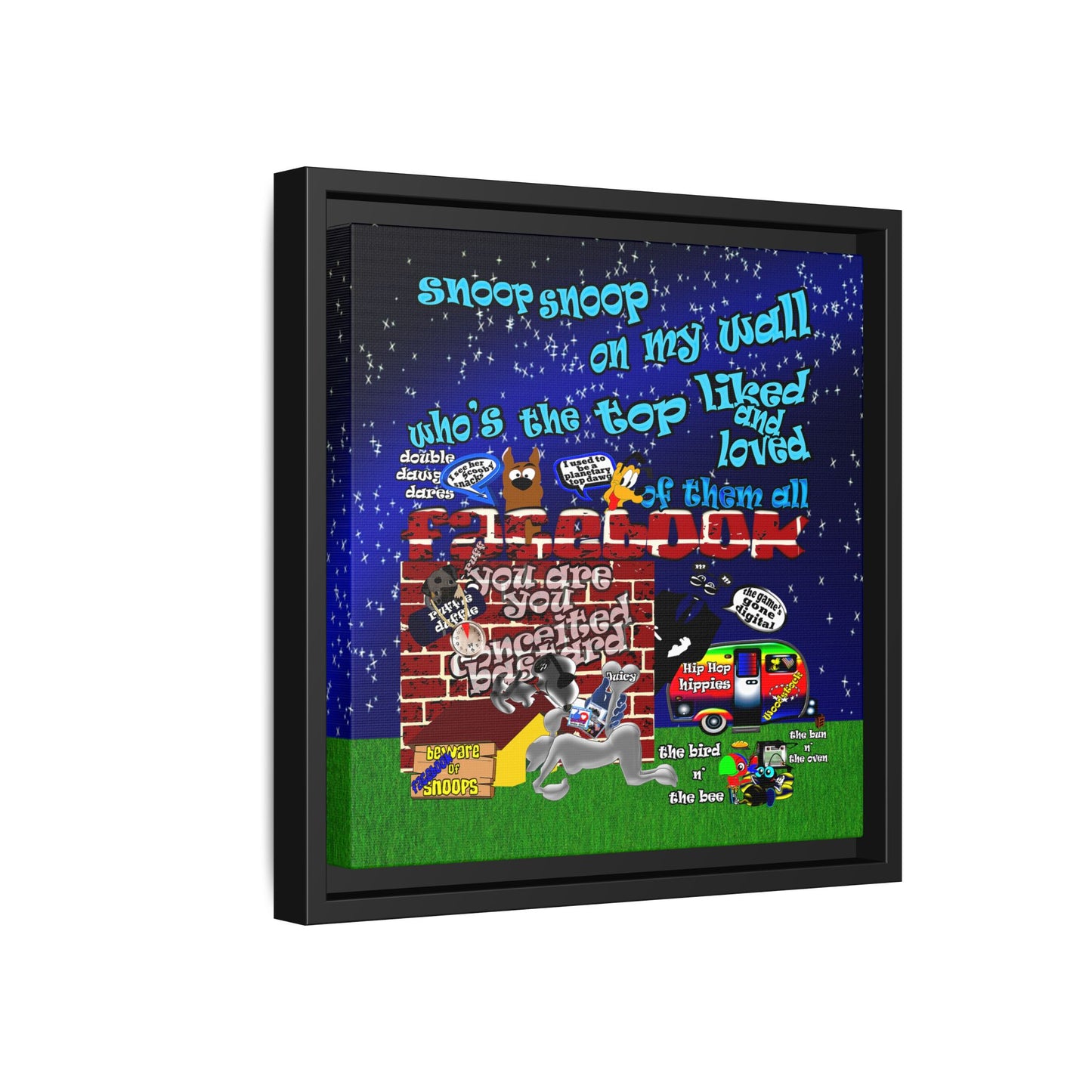 snoops - framed canvas art