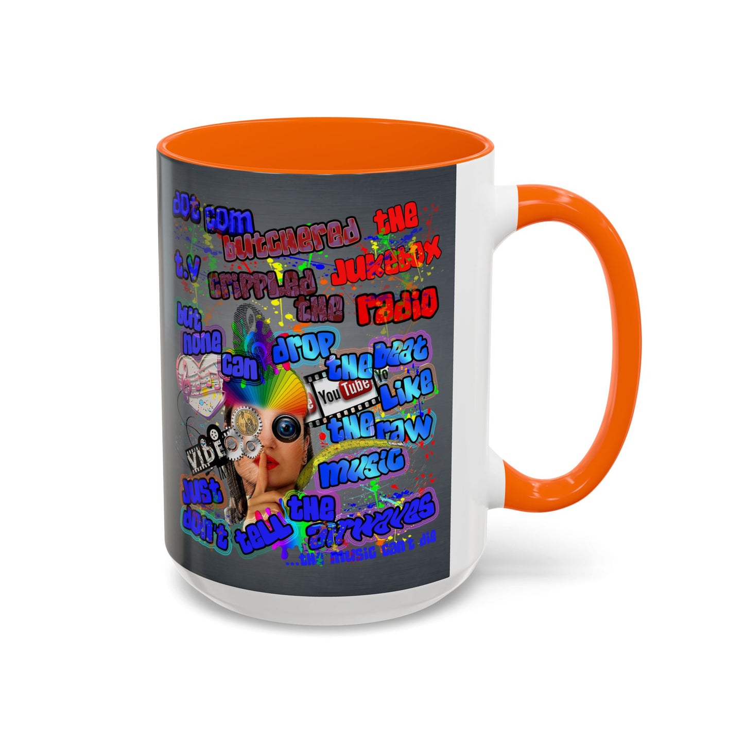 drop the beat - Accent Mug (grey-light grey)