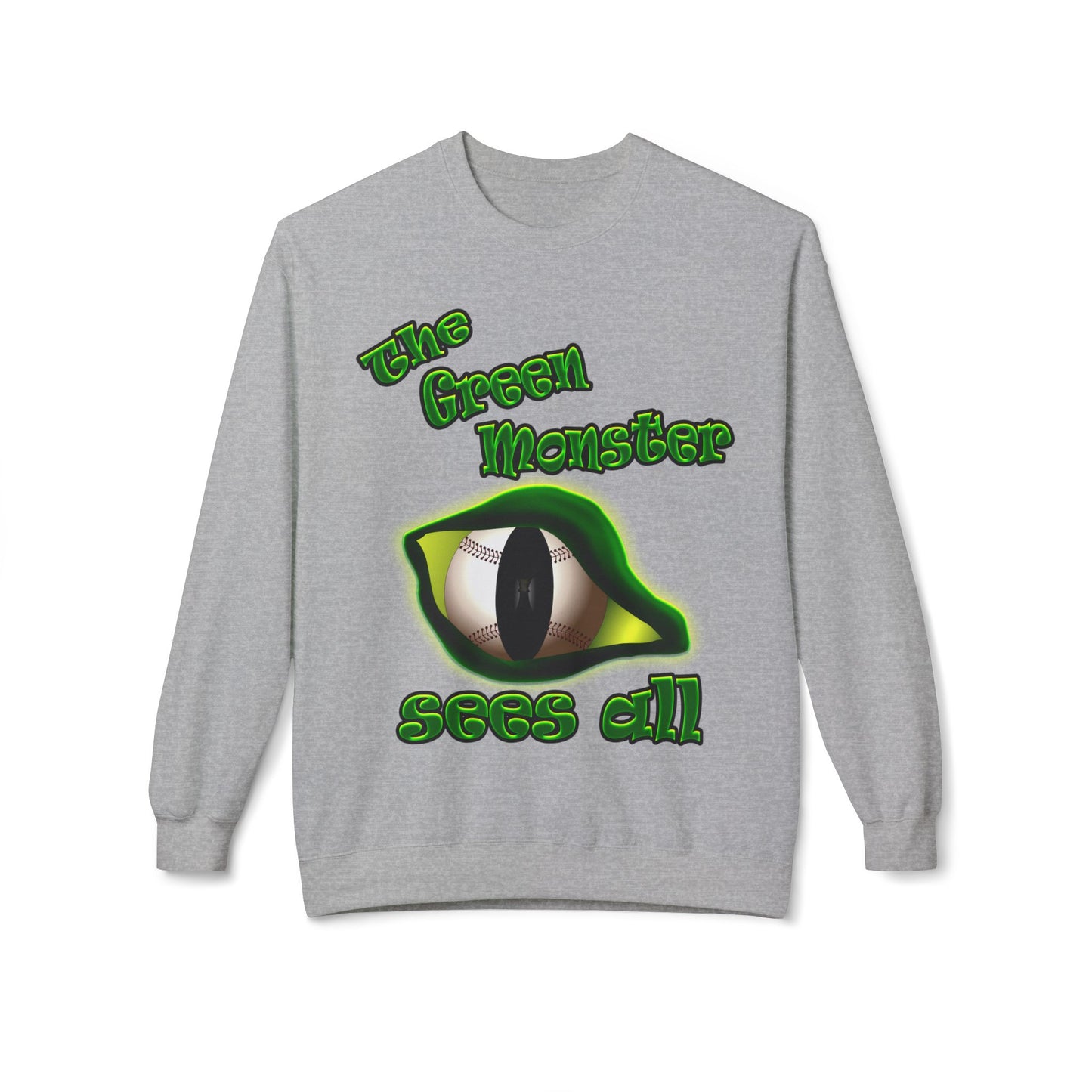 green monster - Unisex Midweight Softstyle Fleece Crewneck Sweatshirt