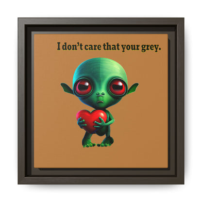 I don't care that your grey - framed canvas art (light brown)