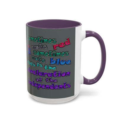 declaration of the independents - Accent Mug (dark grey)