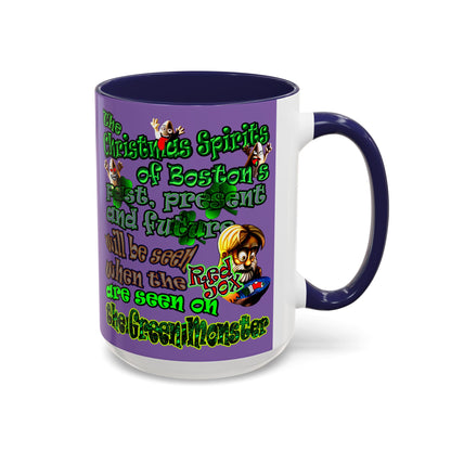christmas spirits of boston - Accent Mug (light purple)