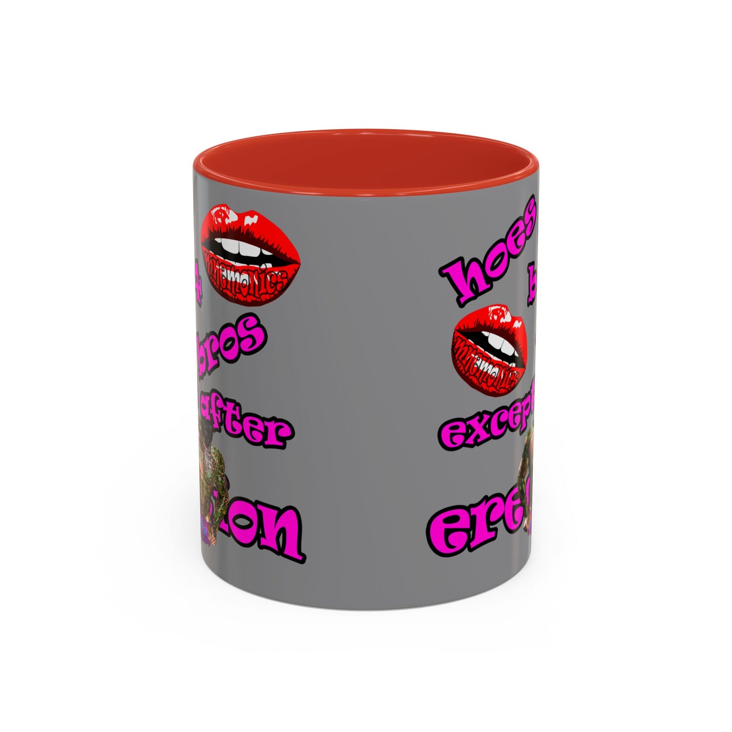 hoes b4 bros - Accent Mug (grey)