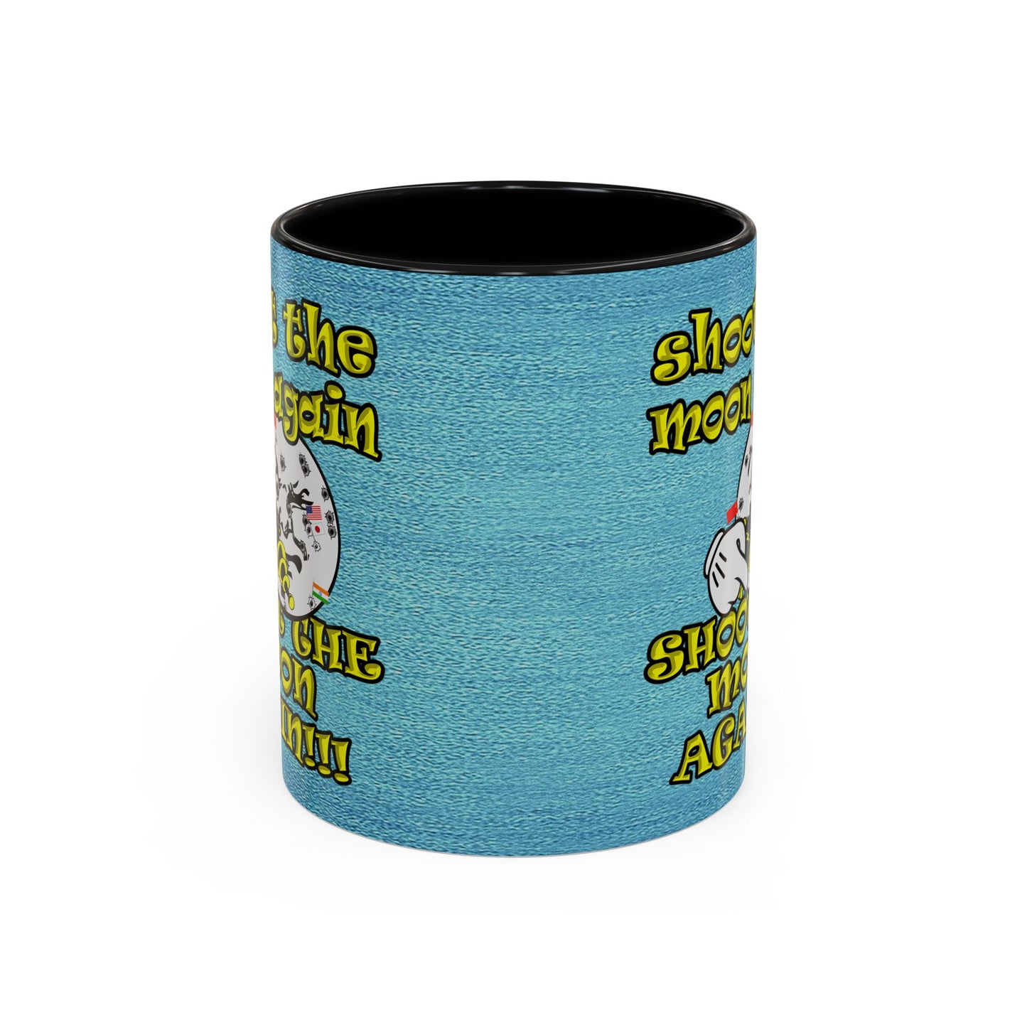 shoot the moon again - Accent Mug (faded blue)