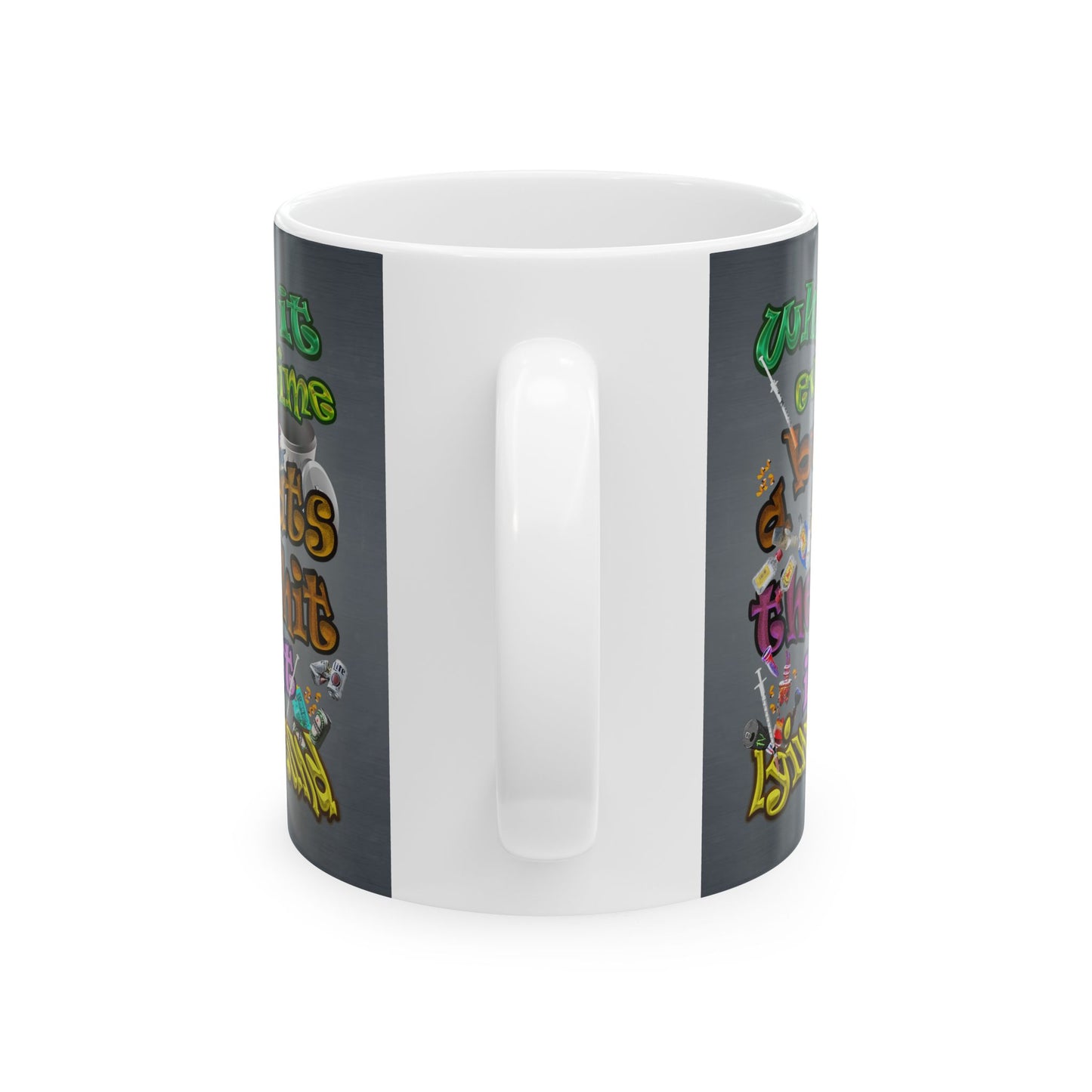 the bum's shit - White Mug (grey-light grey)