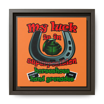 my luck - framed canvas art (crusta)