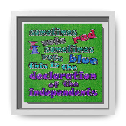 declaration of the independents - framed canvas art (green turf)