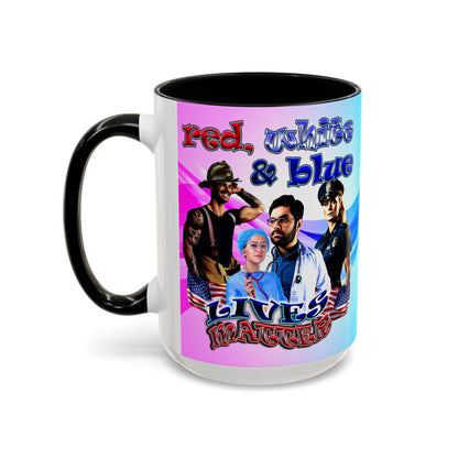 rw&b lives matter - Accent Mug (light blue-pink wave)