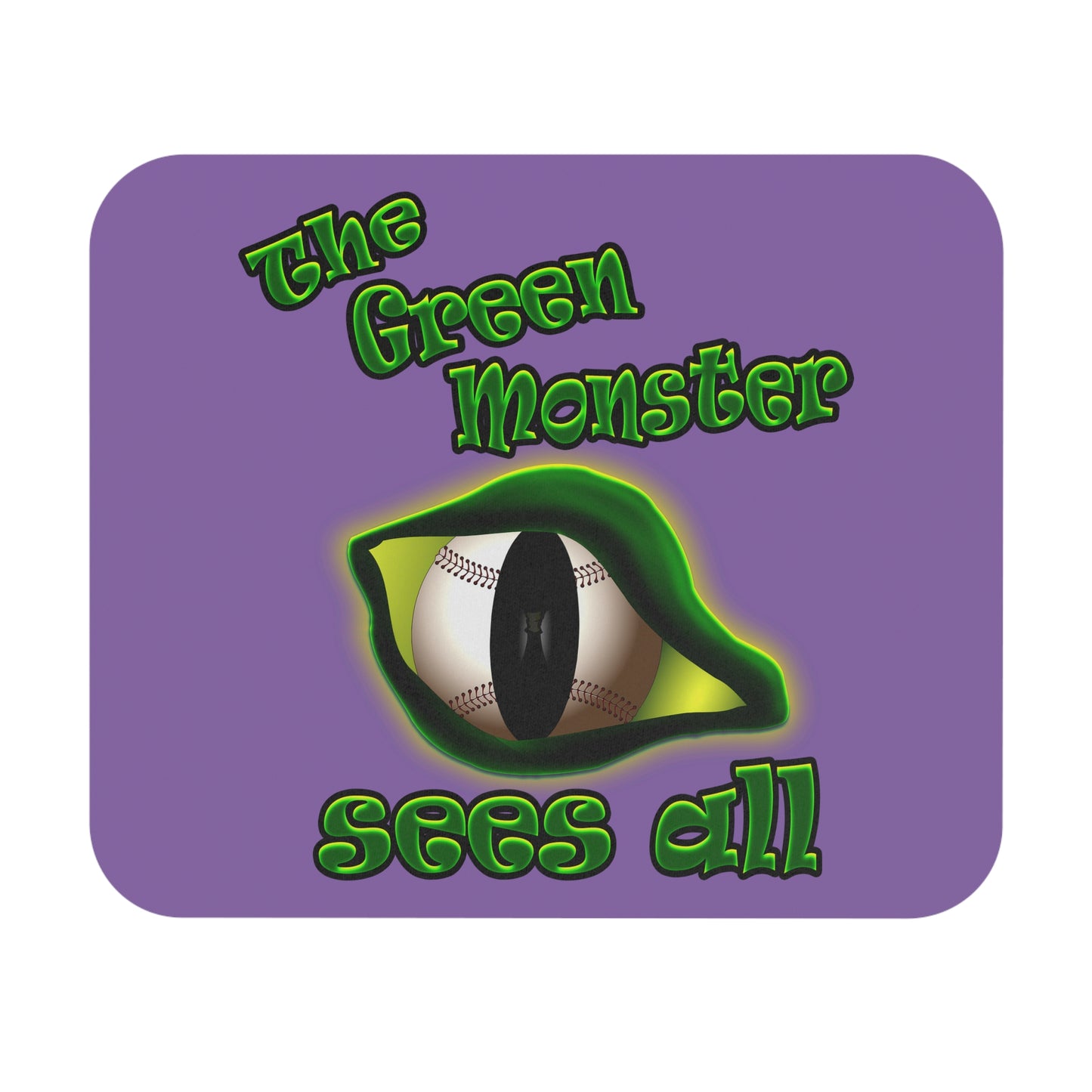 green monster - Mouse Pad (Rectangle) (light purple)