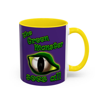 green monster - Accent Mug (purple)