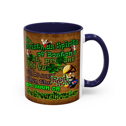 christmas spirits of boston - Accent Mug (brown papyrus)