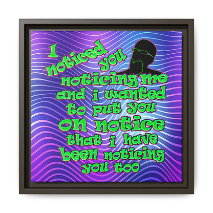 noticed you noticing - framed canvas art (purple wave)