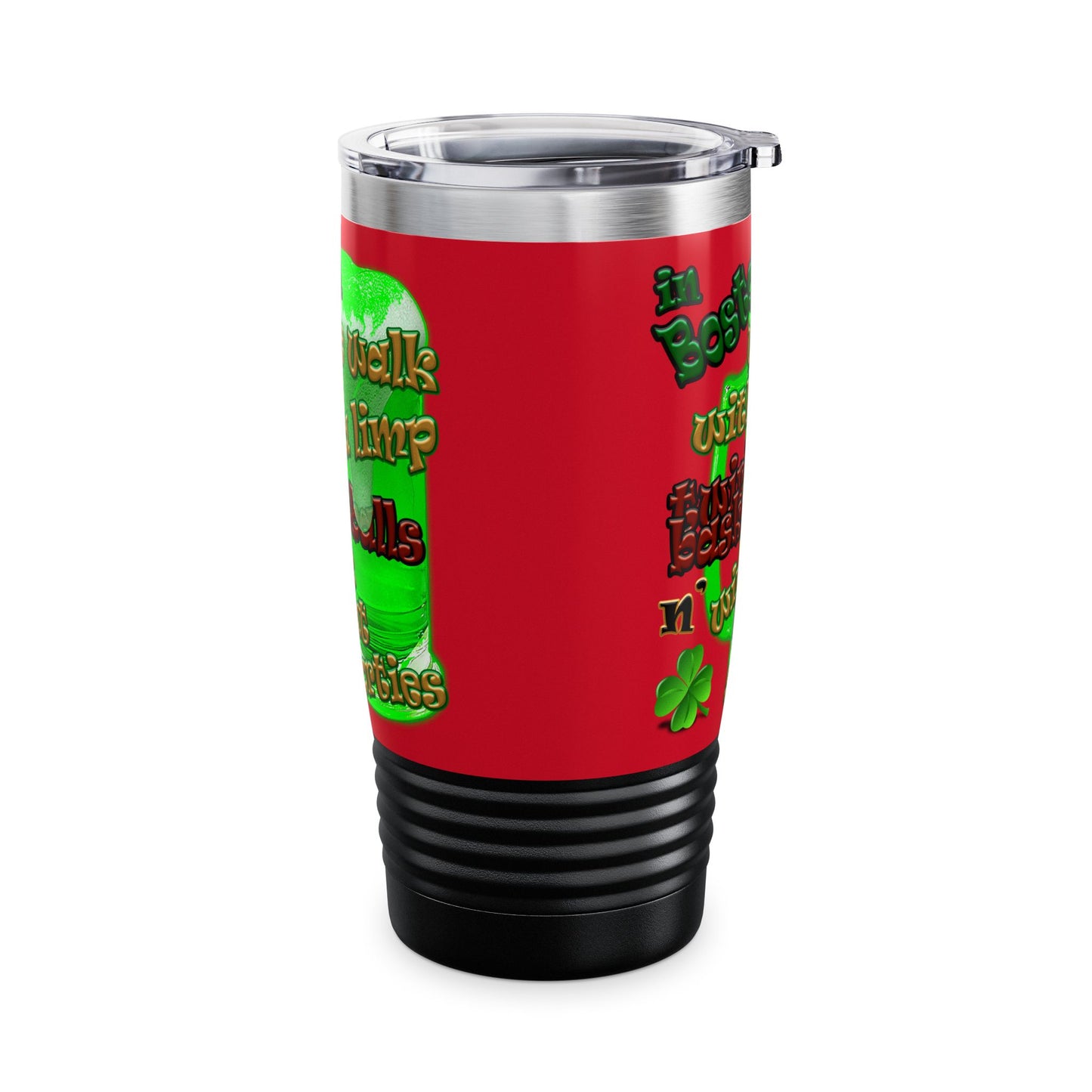 celtics logo - Ringneck Tumbler, 20oz (dark red)