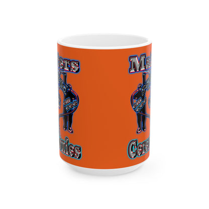 em cee squared - White Mug (orange)