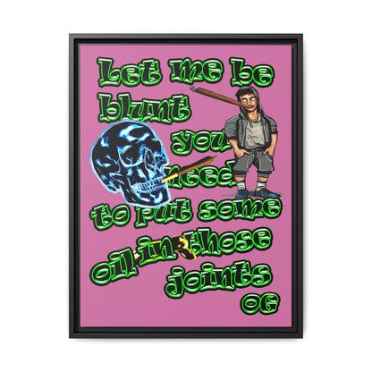 og - framed canvas art (light pink)
