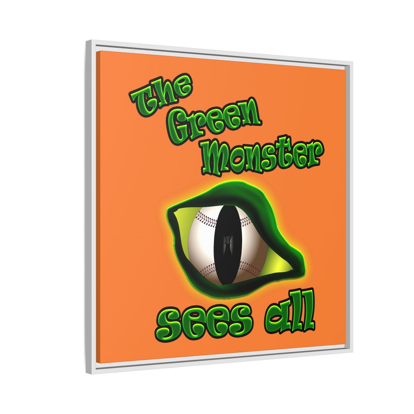 green monster - framed canvas art (crusta)