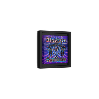 em cee squared - framed canvas art (purple wave)