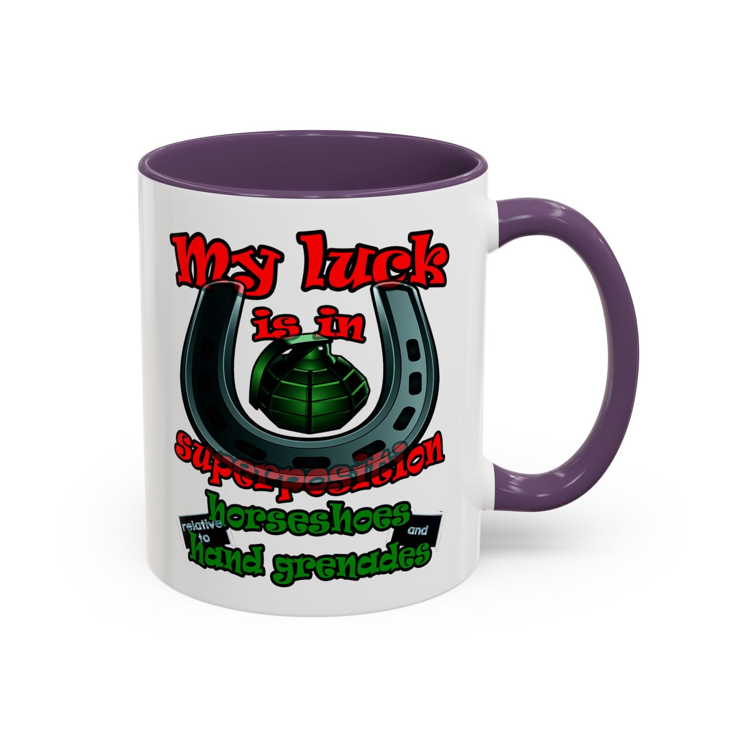 my luck - Accent Mug (white)