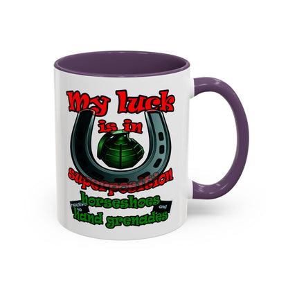 my luck - Accent Mug (white)