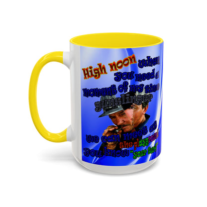high noon - Accent Mug (blue-white wave)