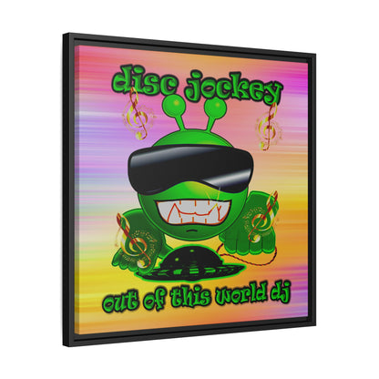 disc jockey - framed canvas art (color blur)