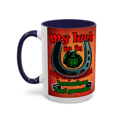 my luck - Accent Mug (burnt orange)