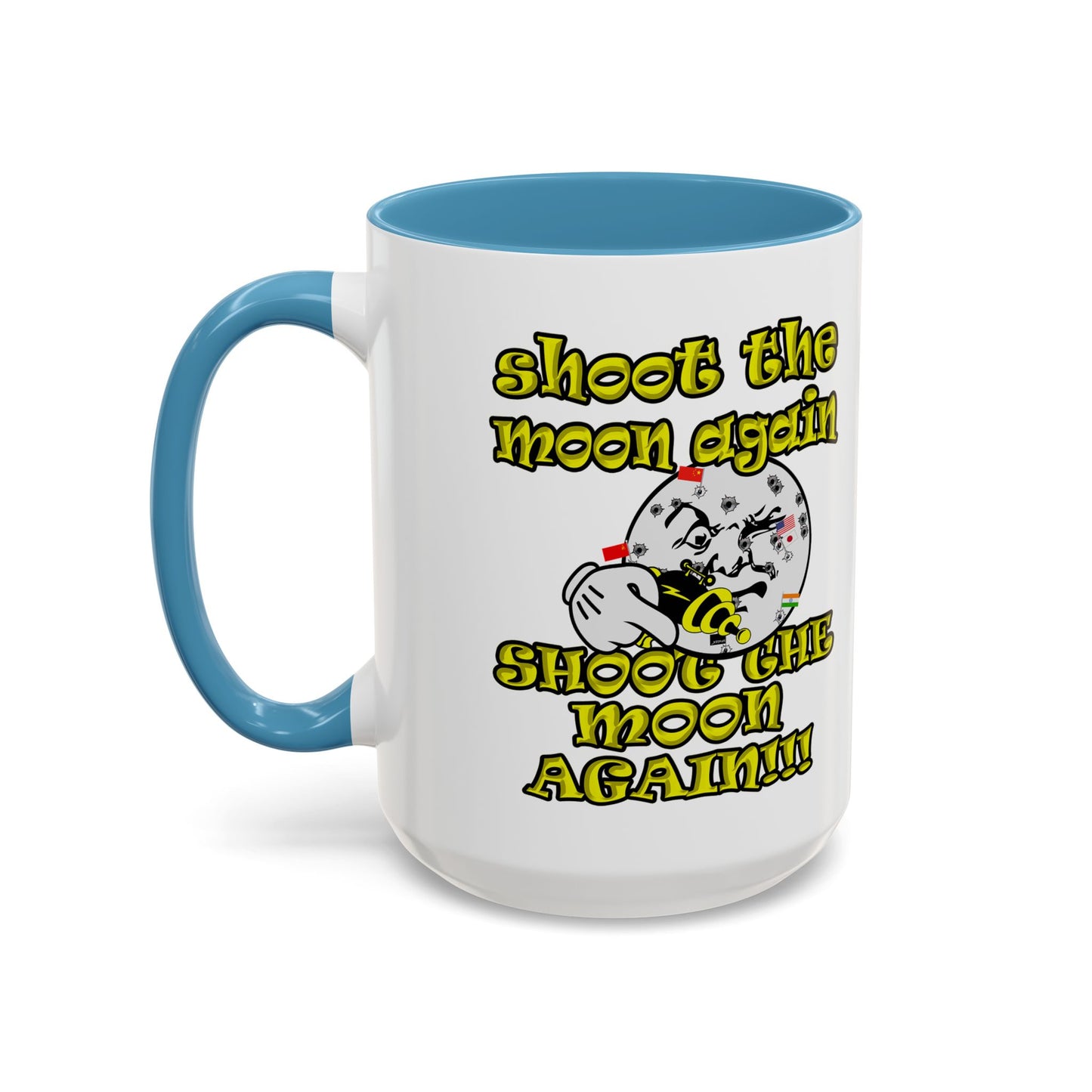 shoot the moon again - Accent Mug (white)