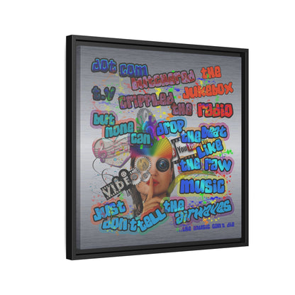 drop the beat - framed canvas art (brushed nickel)