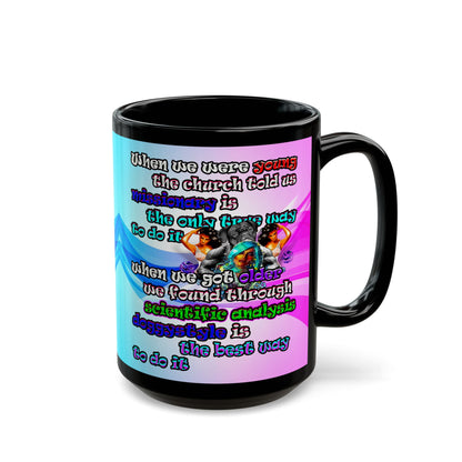doggystyle - Black Mug (light blue-pink wave)