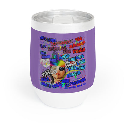 drop the beat - Chill Wine Tumbler (light purple)