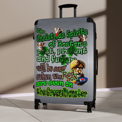 christmas spirits of boston - Suitcase (brushed nickel)