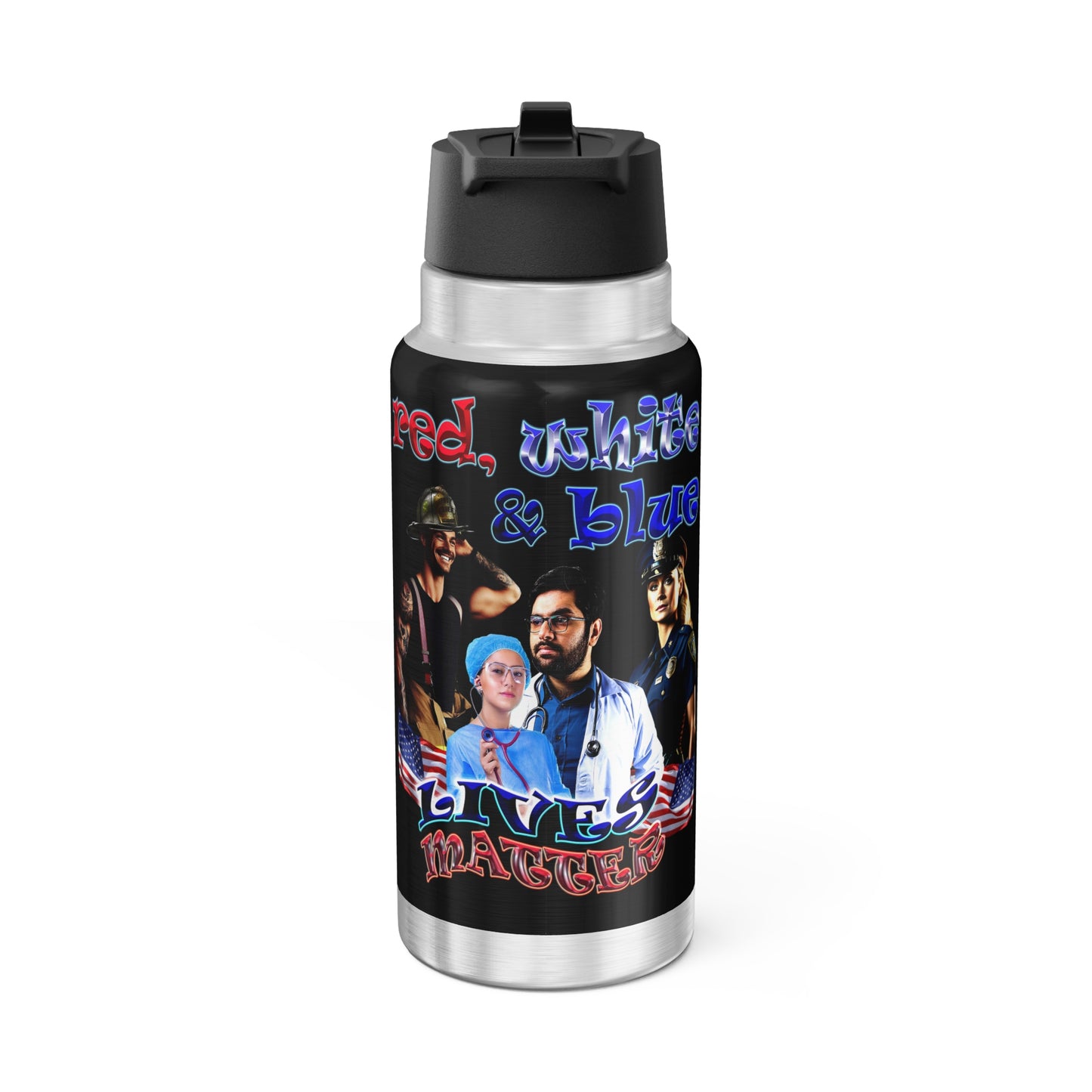 rw&b lives matter - Gator Tumbler, 32oz (black)