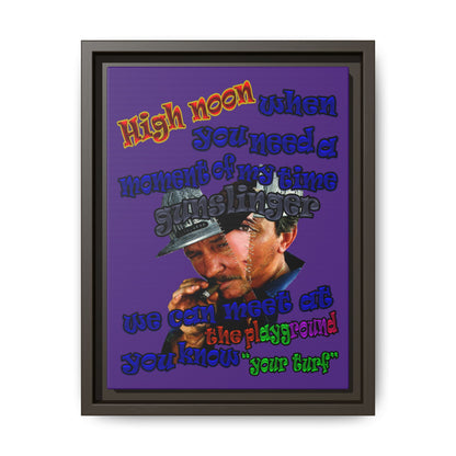 high noon - framed canvas art (purple)