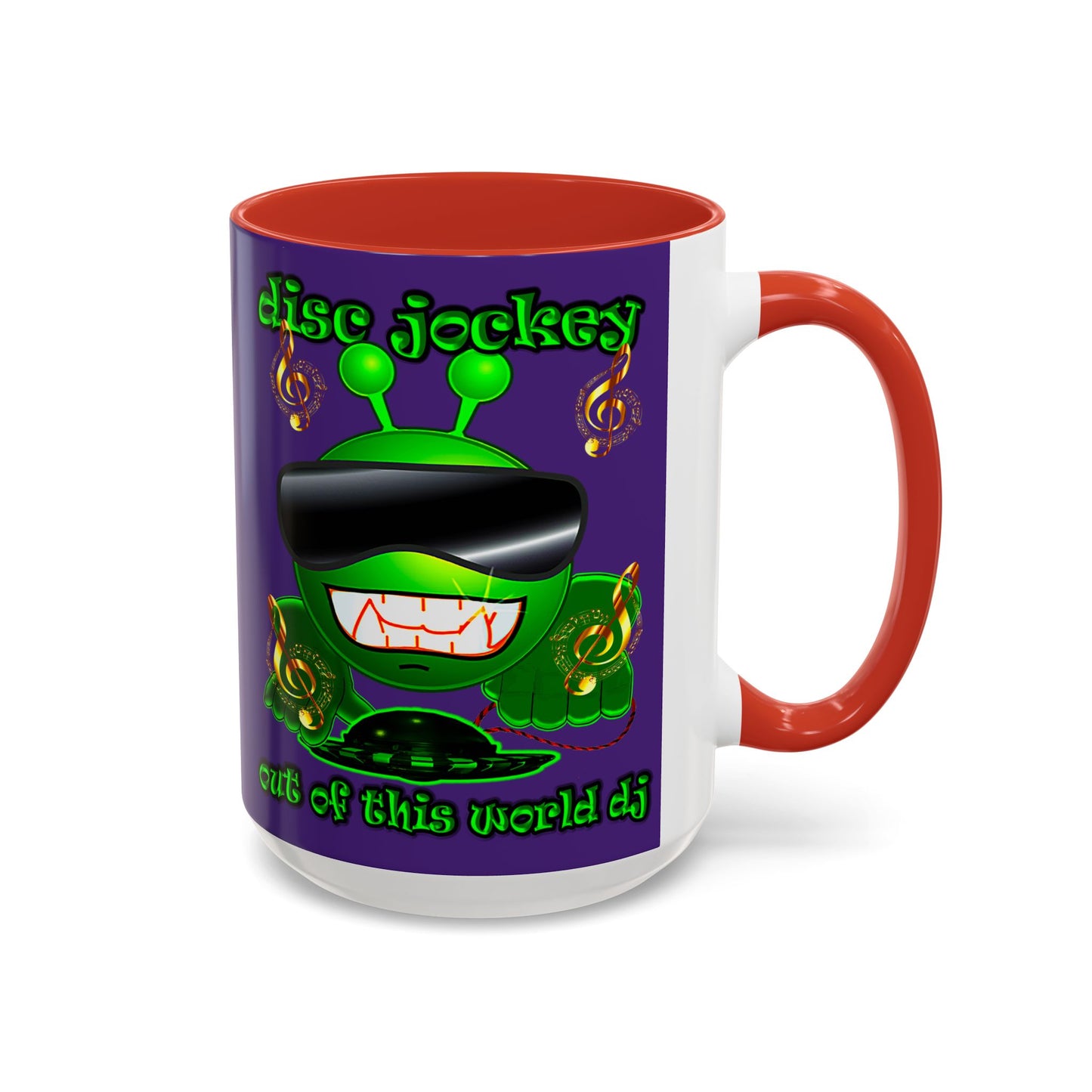 disc jockey - Accent Mug (purple)