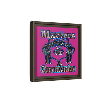 em cee squared - framed canvas art (pink)