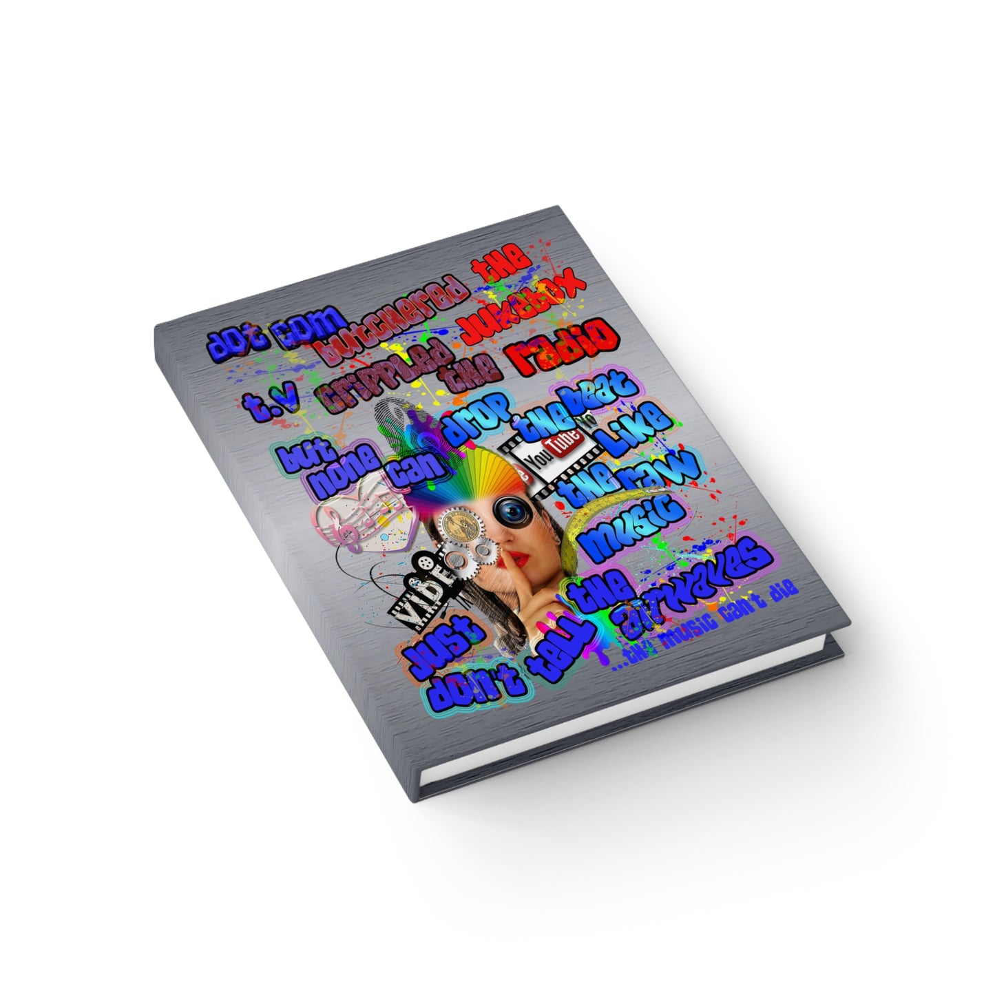 drop the beat - journal-lined (brushed nickel)