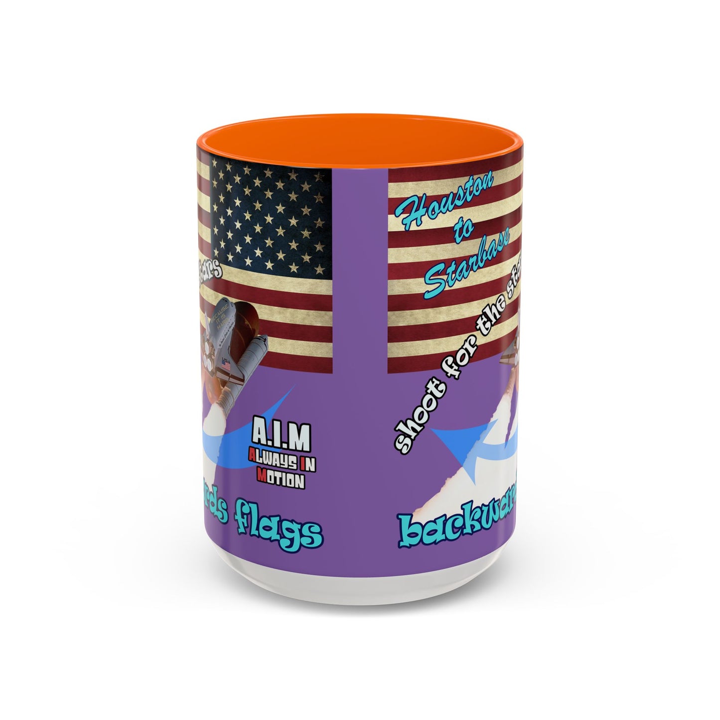 shoot for the stars - Accent Mug (light purple)