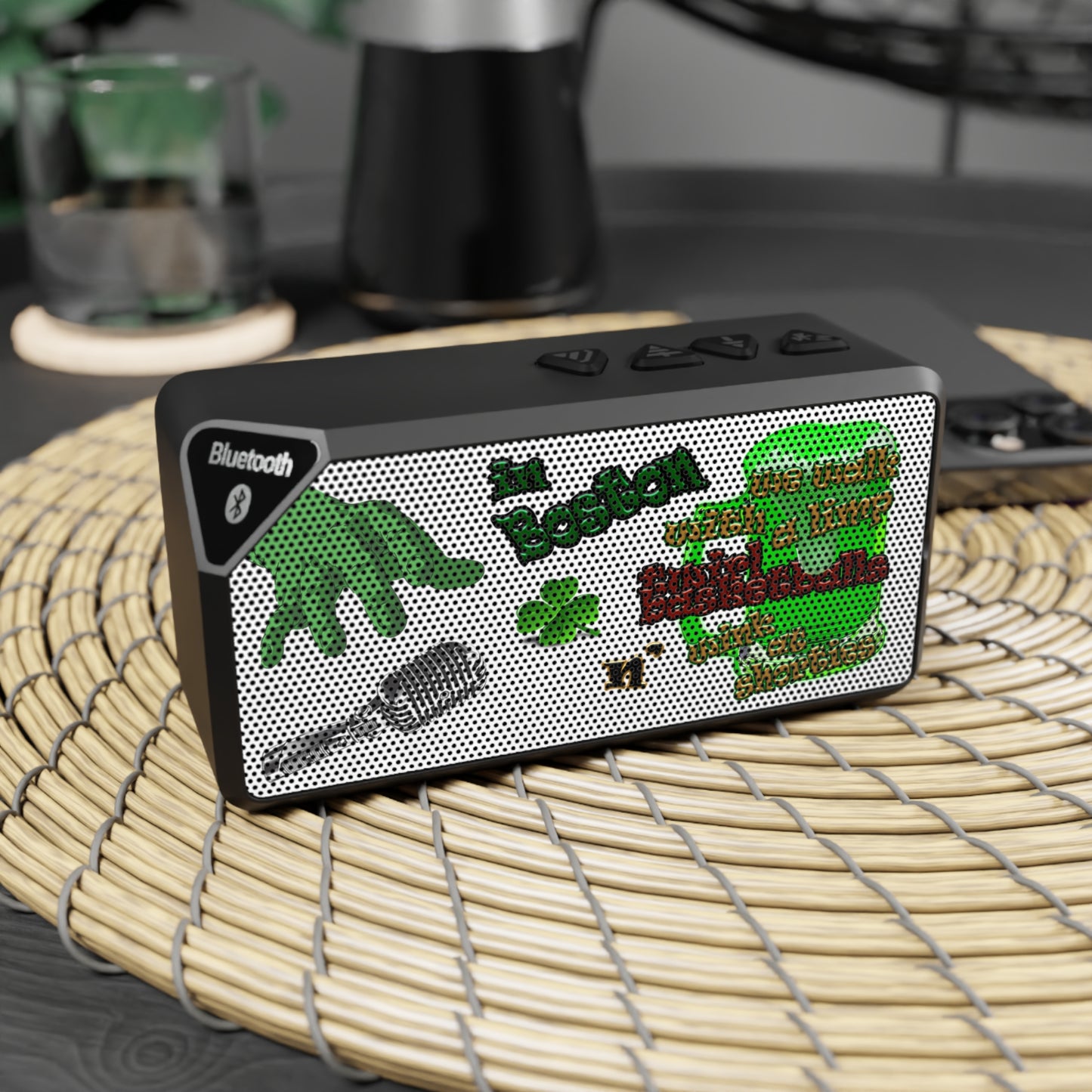celtics logo - Jabba Bluetooth Speaker (white)