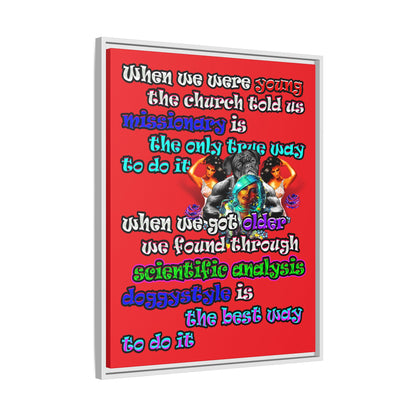 doggystyle - framed canvas art (red)