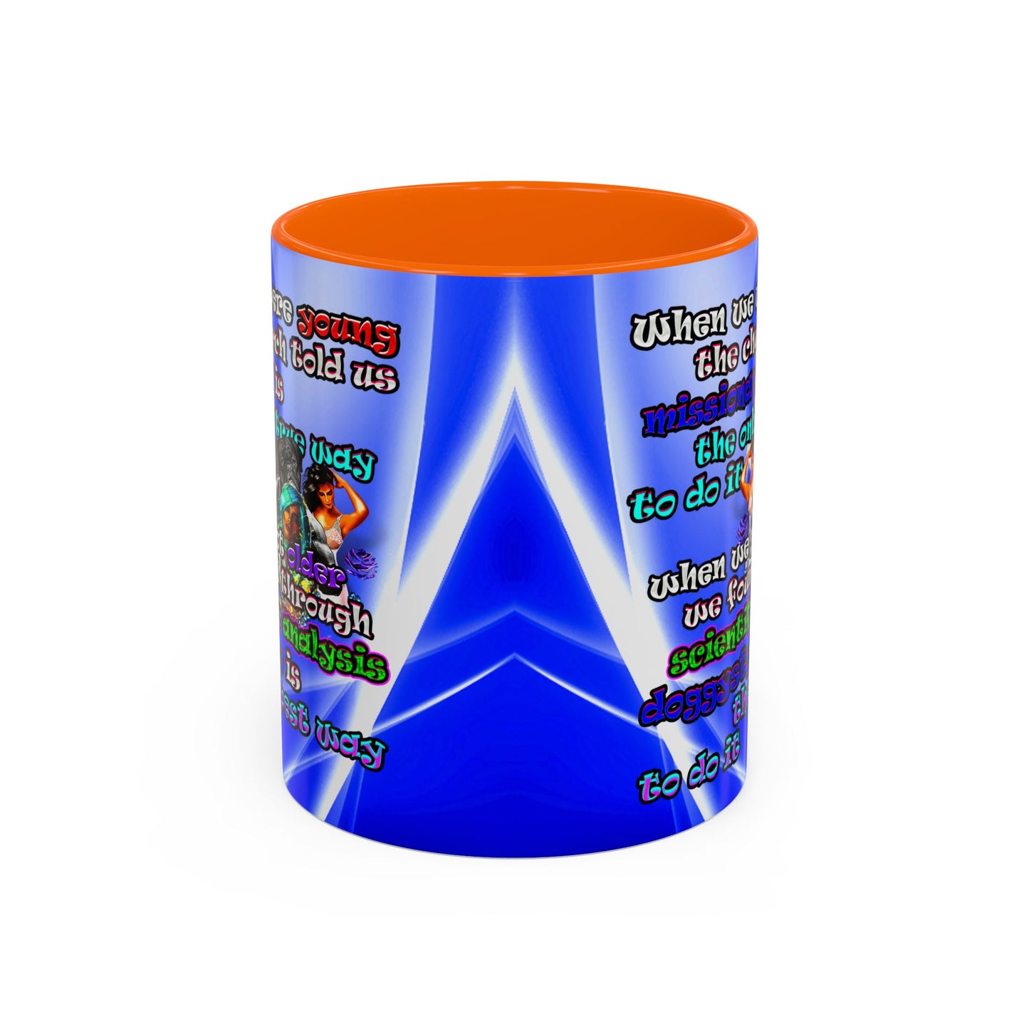 doggystyle - Accent Mug (blue-white wave)