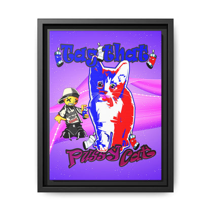 tag that - framed canvas art (purple-pink wave)