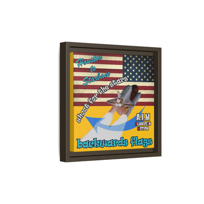 shoot for the stars - framed canvas art (yellow)