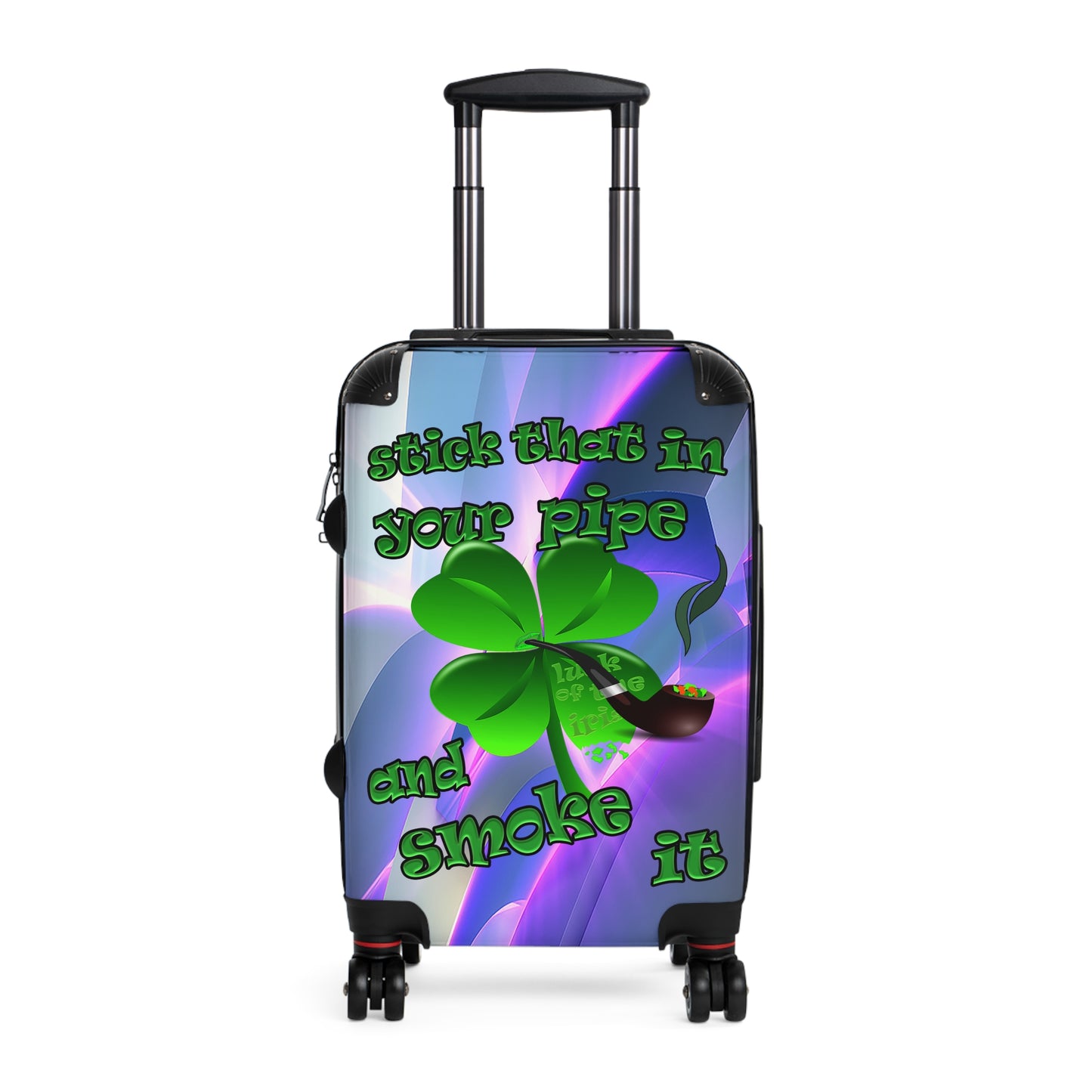 stick that in your pipe and smoke it - Suitcase (grey-pink wave)