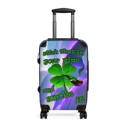 stick that in your pipe and smoke it - Suitcase (grey-pink wave)
