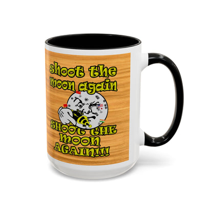 shoot the moon again - Accent Mug (butterscotch wood finish)