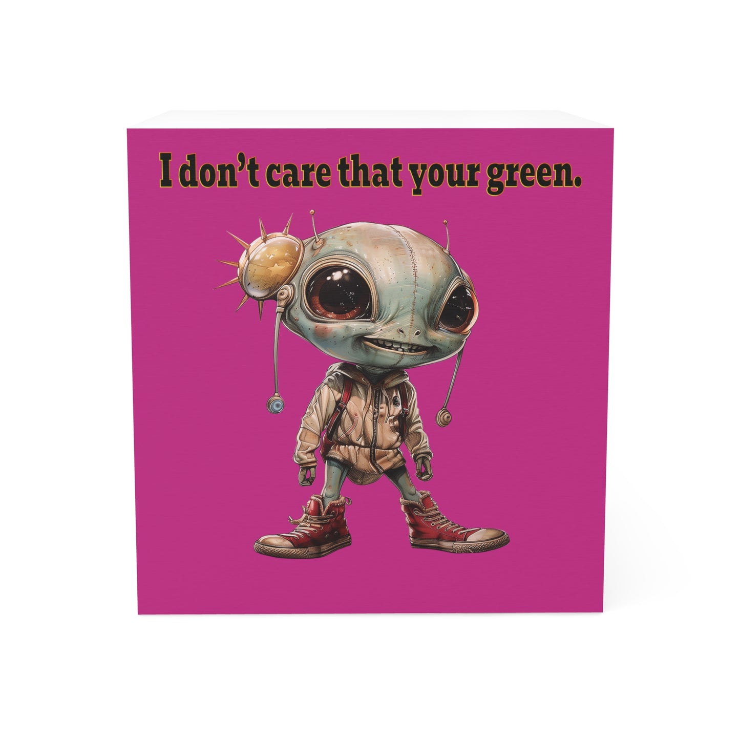 I don't care that your green - note cube (pink)