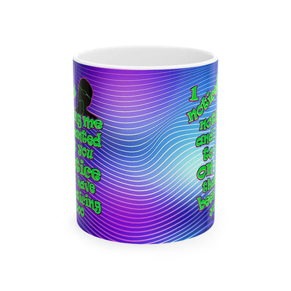 noticed you noticing - White Mug (purple wave)